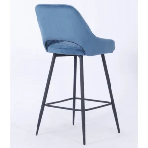 mobiliario-contract-taburete honorio metal tapizado velvet 62 turquesa dark 3